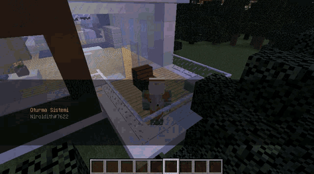 a screenshot of a minecraft game with oturma sistemi written on the bottom