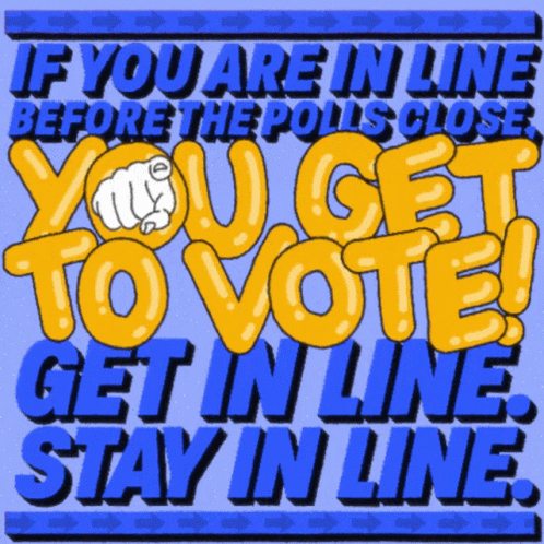You Get To Vote Get In Line GIF - You Get To Vote Get In Line Stay In Line GIFs