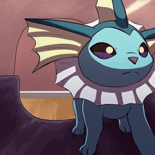 a cartoon drawing of a blue water pokemon