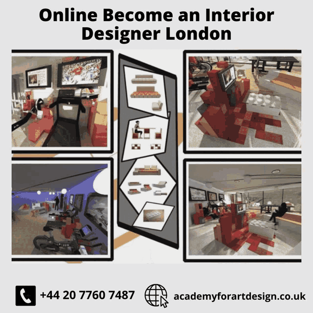 an advertisement for academy for art design in london