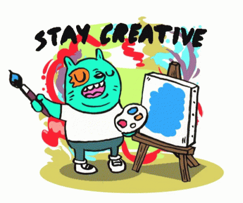 Stay Creative Painting GIF