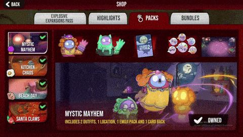 mystic mayhem includes 2 outfits 1 location 1 emoji pack and 1 card pack
