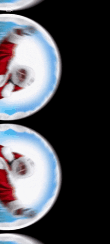 a blurred image of a person in a santa hat
