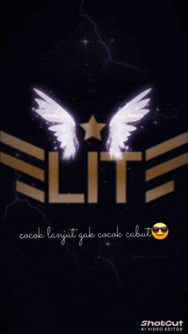 the word elite is on a black background with lightning