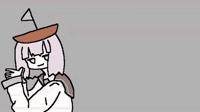 a drawing of three girls with pink hair wearing hats with flags on them