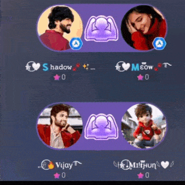 shadow hadow and meow meow are the names of the two avatars