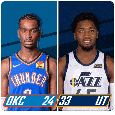 two basketball players one from okc and the other from utah