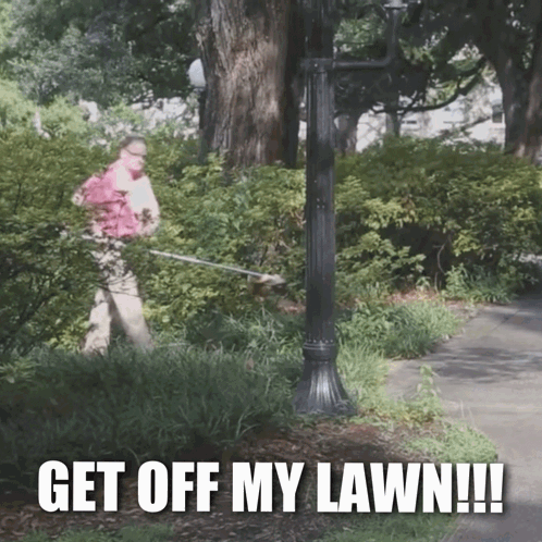 Get Off My Lawn Tulane GIF - Get Off My Lawn Tulane Fitts GIFs