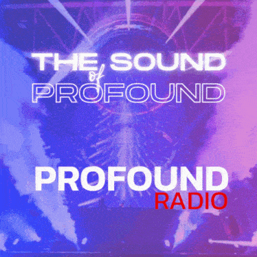 a poster for the sound of profound radio shows a stage with smoke coming out of it