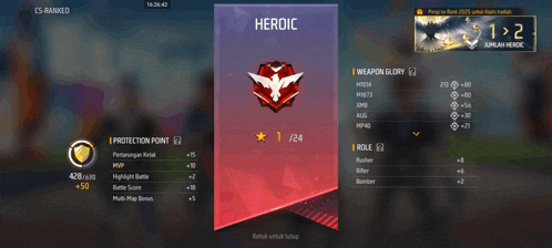 a screenshot of a game that says heroic at the top
