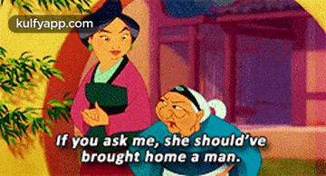 if you ask me she should 've brought home a man .
