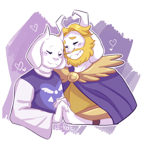 a drawing of a goat and a man with the name le-poofe on the bottom right