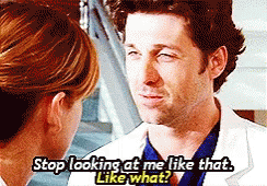 Stop Looking At Me Like That Patrick Dempsey GIF - Stop Looking At Me Like That Patrick Dempsey Greys Anatomy GIFs
