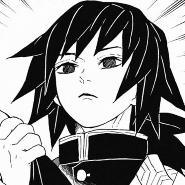 a black and white drawing of a person 's face with long black hair .