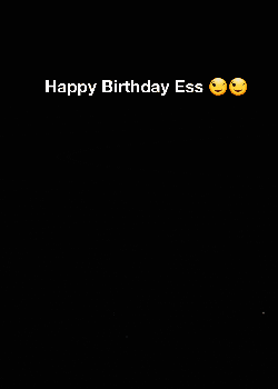 a fireworks display with the words happy birthday ess on it
