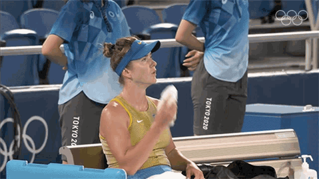 Wiping Off My Sweat Elina Svitolina GIF - Wiping Off My Sweat Elina Svitolina Ukraine Tennis Team GIFs