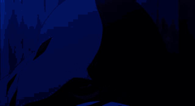 a drawing of a person with a hood and red eyes