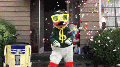 Puddles The Duck GIF - Univeristyof Oregon Dance Puddles GIFs