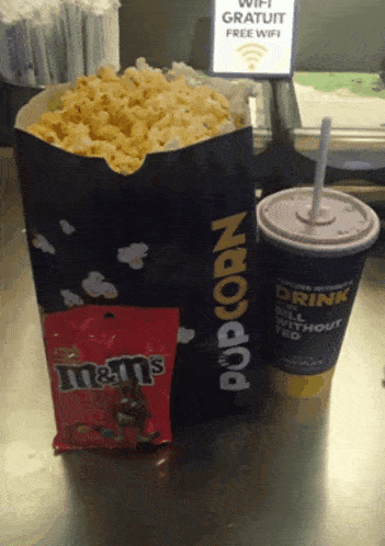 Movie Snacks Popcorn GIF