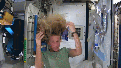 Washing Your Hair In Space GIF - Space Astronaut Hairwashing GIFs