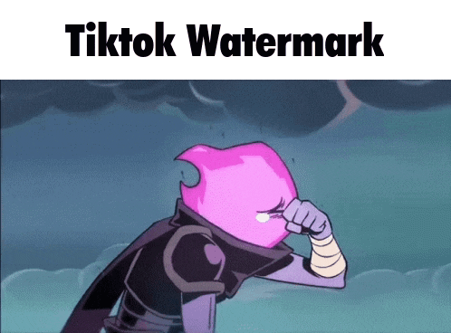 a cartoon character covering his nose with his hand and the words tiktok watermark above him