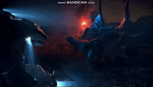 a video of a monster is being uploaded to bandicam