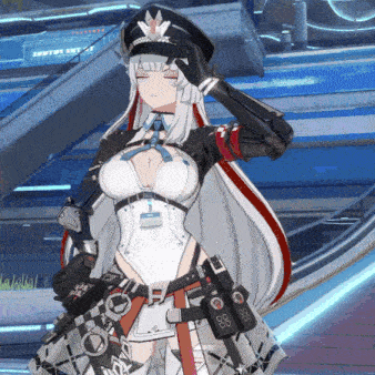 a female anime character with a name tag that says ' aoi '