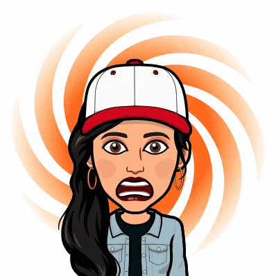 a cartoon of a woman wearing a white hat and a denim jacket