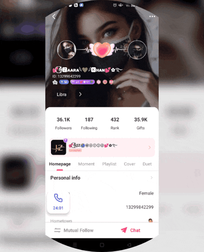 a screenshot of a woman 's profile on a social media site