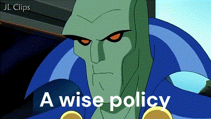 Justice League Wise Policy GIF - Justice League Wise Policy Martian Manhunter GIFs