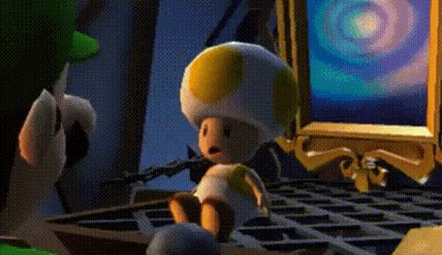Toad Wave GIF - Toad Wave Luigis Mansion GIFs