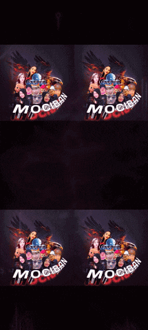 a purple and red background with the words mociban on it