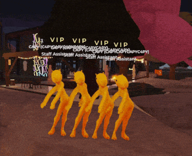 a screenshot of a video game that says vip vip vip staff assistant and staff assistant