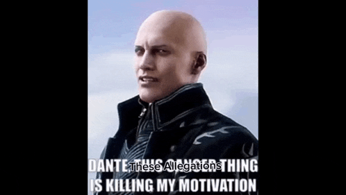 a bald man in a black jacket and tie is standing in front of a blue sky .