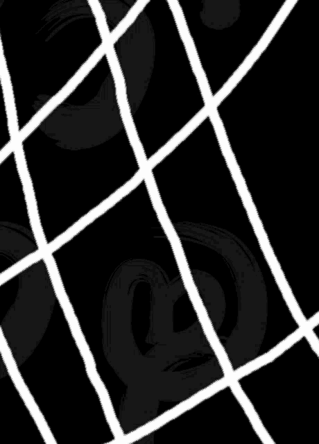 a black background with white lines that look like a net