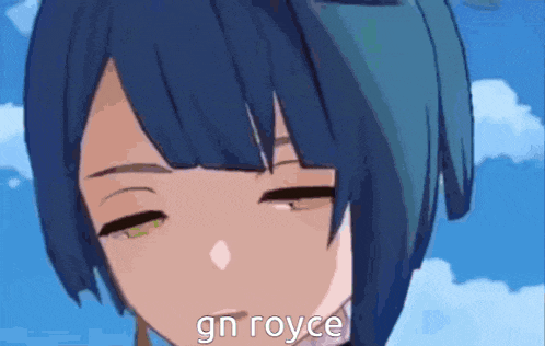 a close up of a person 's face with the words gn royce on the bottom