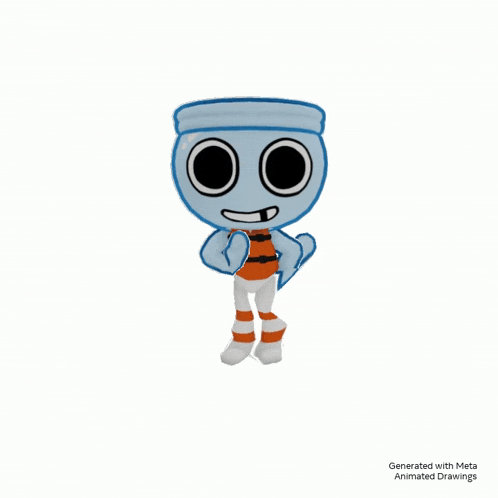 a cartoon character with a headband on his head