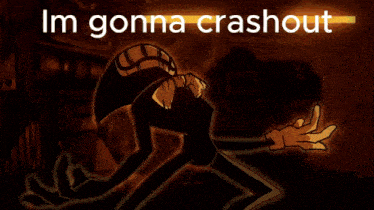 a cartoon character says im gonna crashout