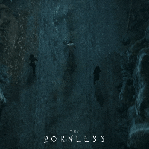 a movie poster for the bornless shows a shark