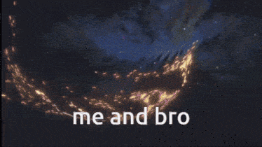 a colorful background with the words " me and bro " on it