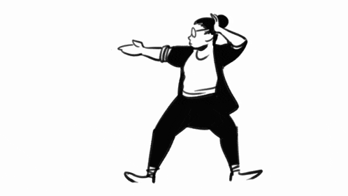 a black and white drawing of a man standing in a karate pose with his arms outstretched .