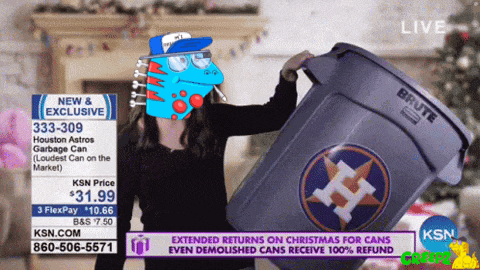 a houston astros garbage can advertised on ksn
