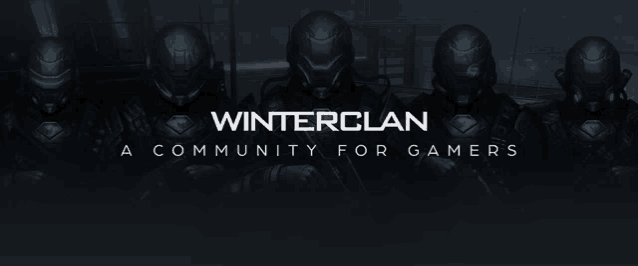 a group of soldiers standing next to each other with the words winterclan a community for gamers below them