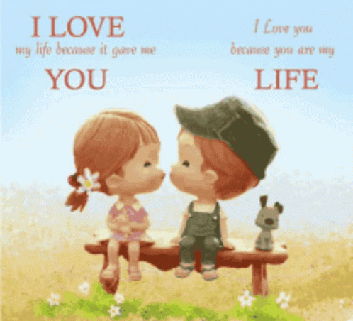 You Are My Life Kiss GIF - You Are My Life Kiss I Love You GIFs