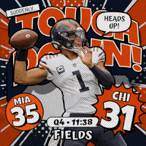 a football player with the number 1 on his jersey is throwing a ball