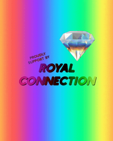 a rainbow colored background with the words royal connection
