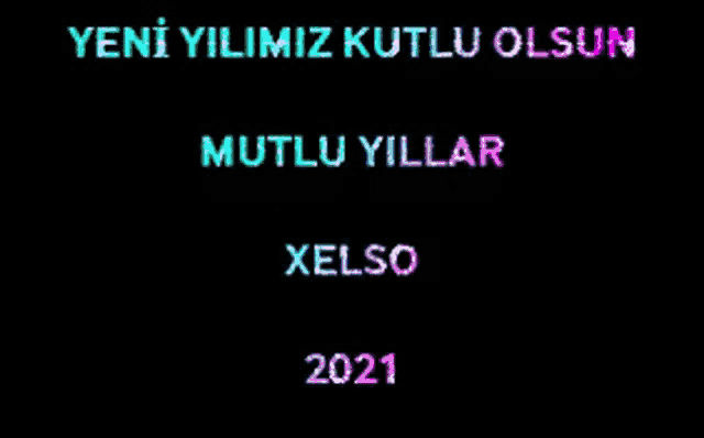 a black background with a fireworks display that says yeniyilimiz kutlu olsun