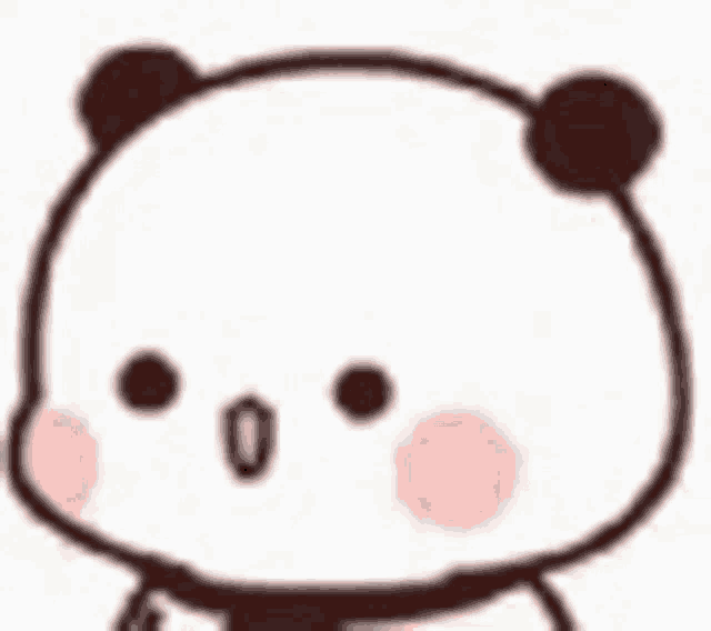 a white panda bear with brown ears and a pink nose is standing on a white background .