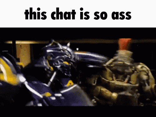 a screenshot of a video game with the words this chat is so ass