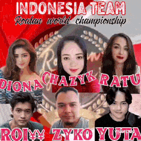 a poster for indonesia team roalan world championship
